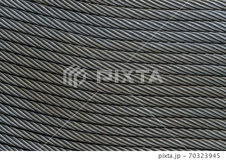 Pattern of a tightly folded new steel cable 70323945