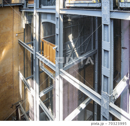 Elevator shaft and elevator of the old Elbe tunnel  70323995
