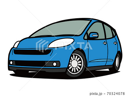 ちょい前軽自動車　青色　自動車イラスト 70324078