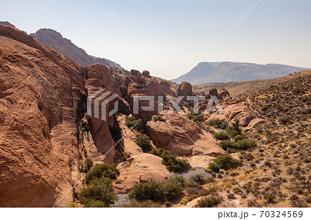 Sunny view of the Calico Hills of Red Rock Canyon National Conservation Area Sunny view of the Calico Hills of Red Rock Canyon National Conservation Area 70324569