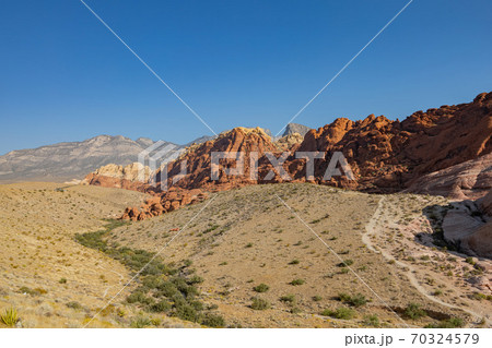 Sunny view of the Calico Hills of Red Rock Canyon National Conservation Area 70324579