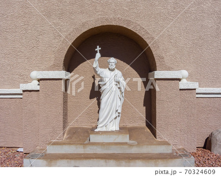 Sunny exterior view of the St Peter the Apostle 70324609