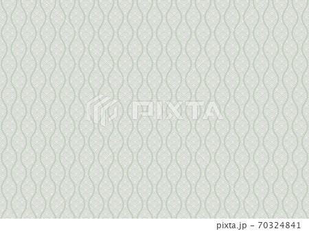 立涌 青海波 文様 背景イラスト 灰緑 70324841