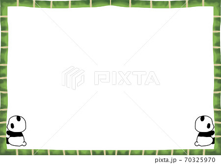 Bamboo Frame And Panda Illustration Stock Illustration