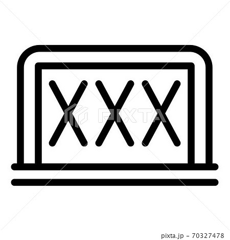 Empty soccer gate icon, outline style 70327478