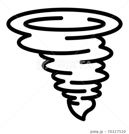 Catastrophe tornado icon, outline style Catastrophe tornado icon, outline style 70327520