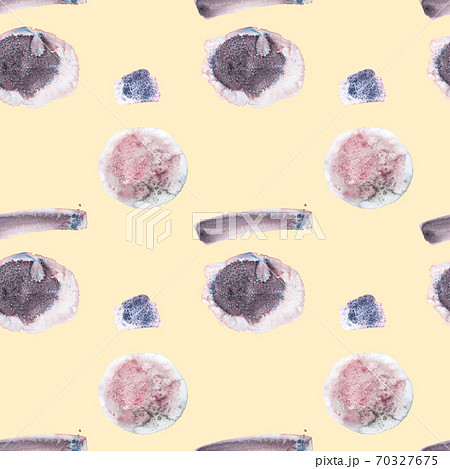 Abstract spot watercolor on white background. The color splashing in the paper. Abstract illustration on a white background seamless pattern. Banner for text, grunge element for decoration. 70327675