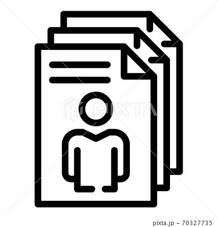 Work cv papers icon, outline style Work cv papers icon, outline style 70327735