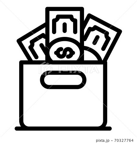 Money laundering box icon, outline style Money laundering box icon, outline style 70327764