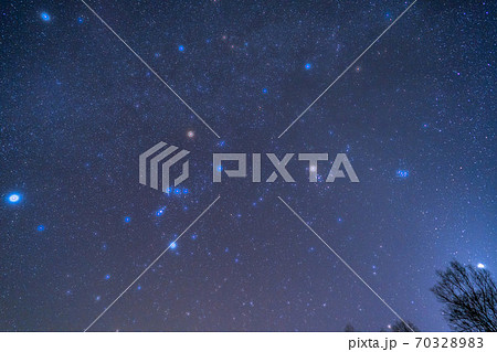 乗鞍高原　冬の星空　【長野県】 70328983