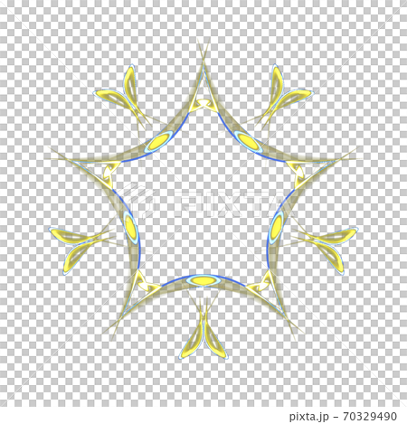 美しい五角形(背景透過PNG)　20201010_008 70329490