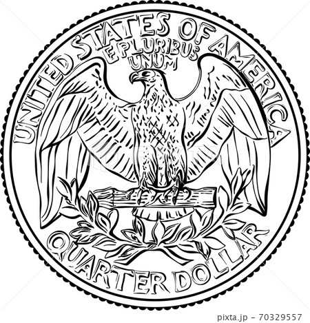 Bald eagle Washington quarter 25 cent coin 70329557