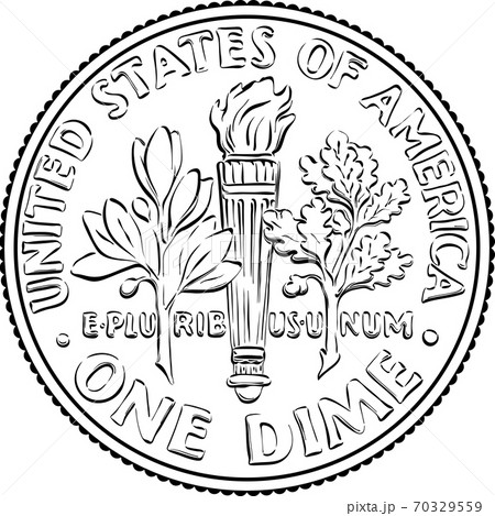 United States dime coin reverse United States dime coin reverse 70329559
