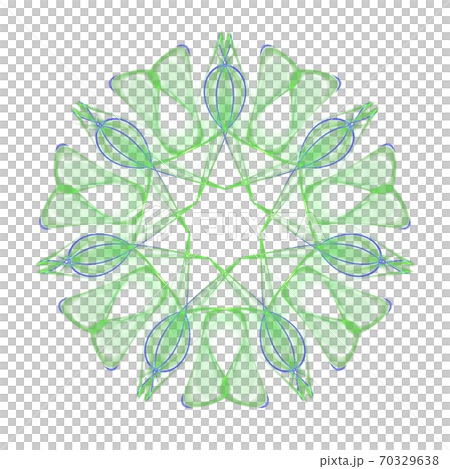 美しい七角形(背景透過PNG)　20201010_010 70329638