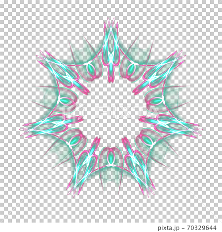 美しい七角形(背景透過PNG)　20201010_006 70329644