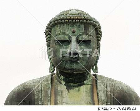 「鎌倉の大仏」水彩画風 70329923