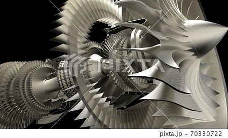 ジェットエンジンの3Dイラスト 70330722