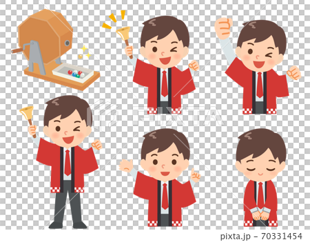 Garapon lottery machine and red half-covered staff set Garapon lottery machine and red half-covered staff set 70331454