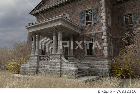 Abandoned haunted house refuge of spirits 3d illustration Abandoned haunted house refuge of spirits 3d illustration 70332316