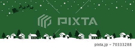 クリスマス サンタクロースと夜空のシルエット バナー 背景 クリスマス サンタクロースと夜空のシルエット バナー 背景 70333288