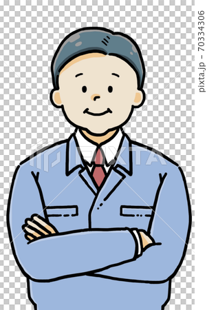 作業着姿の男性 作業着姿の男性 70334306