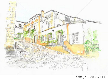 世界遺産の街並み・ポルトガル・オビドス 世界遺産の街並み・ポルトガル・オビドス 70337314