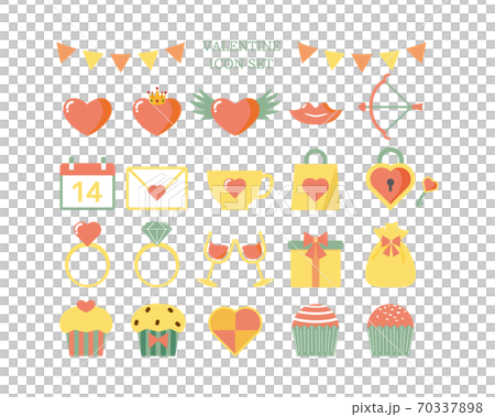 Valentine's vector illustration heart icon set Valentine's vector illustration heart icon set 70337898