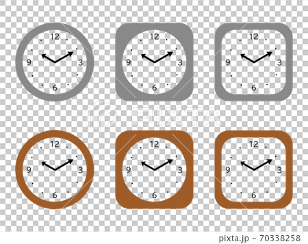 時計　グレー・茶 70338258