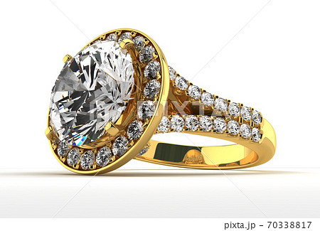 Diamond Ring on White 70338817