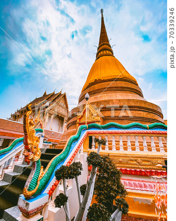Walking around temples nong wang and Chao Por Lak Muang in Khon Kaen city in Thailand 70339246