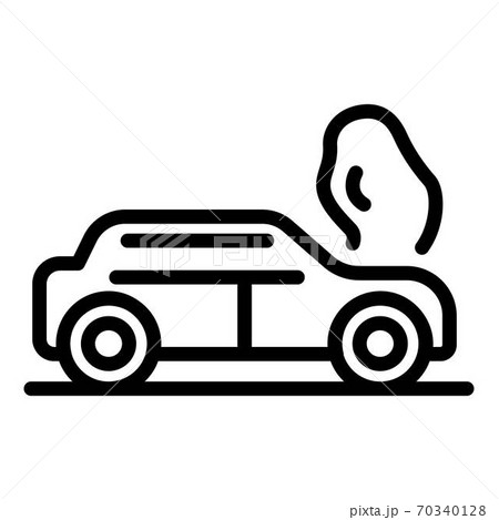 Broken car icon, outline style Broken car icon, outline style 70340128
