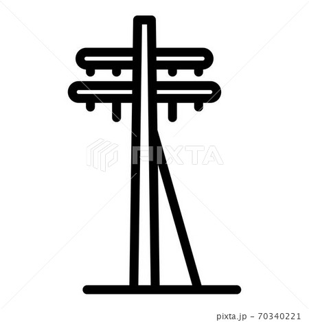 Electric pillar icon, outline style Electric pillar icon, outline style 70340221