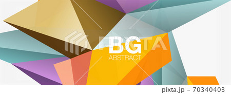 3d mosaic abstract backgrounds, low poly shape geometric design 70340403