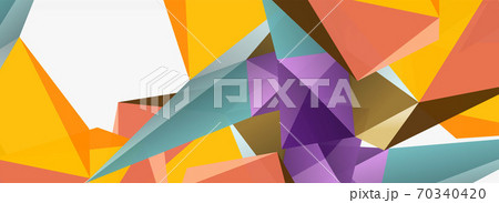 3d mosaic abstract backgrounds, low poly shape geometric design 70340420