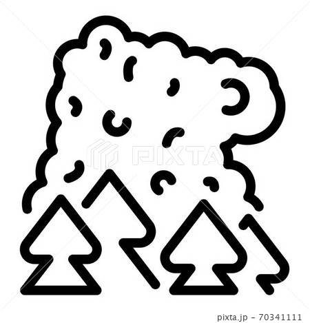 Forest wildfire icon, outline style Forest wildfire icon, outline style 70341111
