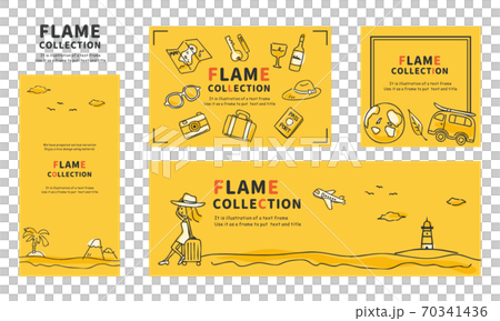 Travel frame set - Stock Illustration [70341436] - PIXTA