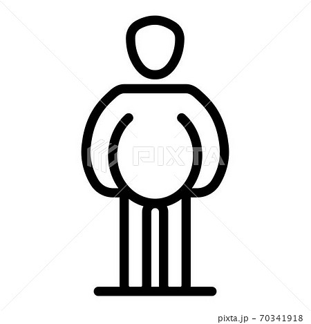 Fat man icon, outline style Fat man icon, outline style 70341918