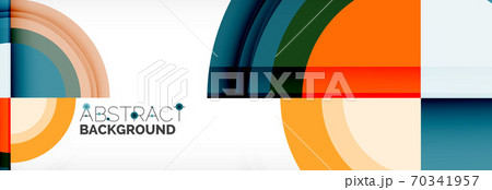 Round shapes, triangles and circles. Modern abstract background 70341957