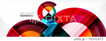 Round shapes, triangles and circles. Modern abstract background 70341973