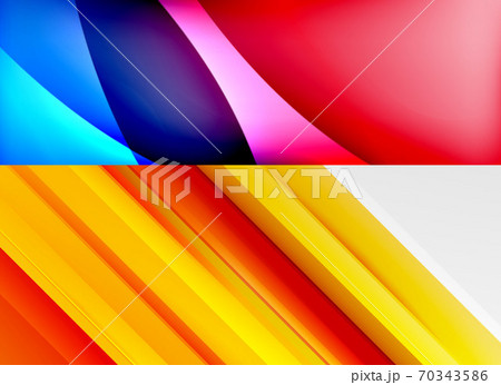 Geometric abstract backgrounds with various modern designs. Vector illustrations for covers, banners, flyers and posters and other templates 70343586