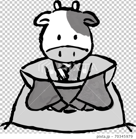 福助牛肉用畫筆描邊 70345979