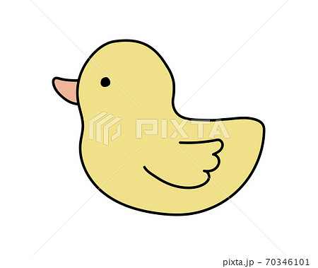 Simple Hand Painted Duck Illustration Toys Stock Illustration