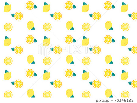 かわいいレモンのテクスチャパターン 白 のイラスト素材
