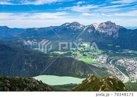 View from the mountain Prediktstuhl in the Berchtesgaden Alps, Germany 70348173