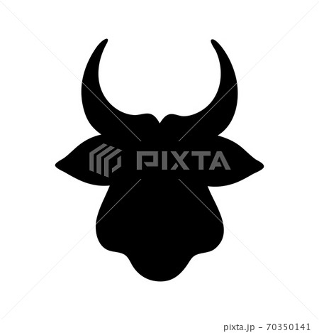 Head of a bull abstract silhouette. Symbol of 2021 70350141