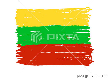 The national flag of Lithuania. Vector 