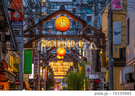 日本の横浜都市景観 横浜・野毛の飲み屋街(やなぎ通り)などを望む 日本の横浜都市景観 横浜・野毛の飲み屋街(やなぎ通り)などを望む 70350985