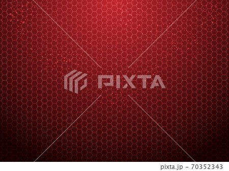 Abstract red hexagon pattern background with...のイラスト素材 [70352343] - PIXTA