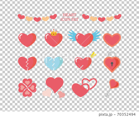 Heart icon set Valentine vector illustration - Stock Illustration ...