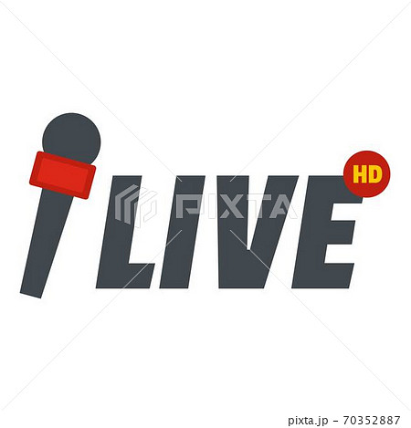 Live icon, flat style. Live icon, flat style. 70352887